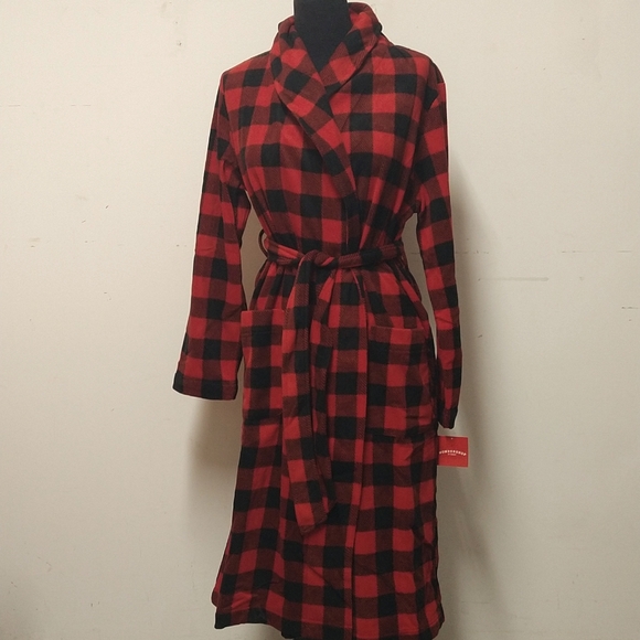 NEW! Adult Unisex Red Buffalo Check Matching Family Robe - Wondershop - Picture 2 of 11